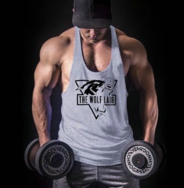 

new vest bodybuilding clothing and fitness men tank golds gyms brand cotton undershirt fine, White;black