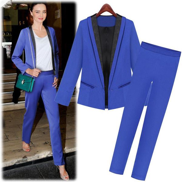 womens suits blazer with pants office uniform designs women eleformal pant suits for weddings royal blue suit black edge, White;black
womens suits blazer with pants office uniform designs women eleformal pant suits for weddings royal blue suit black edge, White;black
