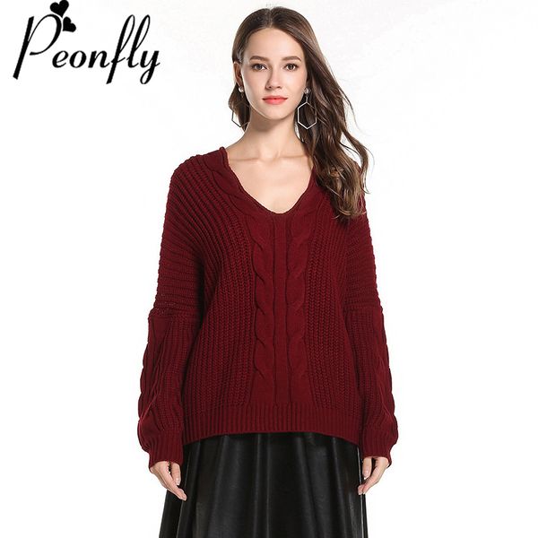 peonfly women sweater v-neck solid color knit pullovers 2018 autumn fashion elegant loose long sleeve casual female, White;black
peonfly women sweater v-neck solid color knit pullovers 2018 autumn fashion elegant loose long sleeve casual female, White;black
