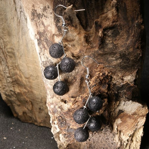 2styles natural stone 10mm lava stone dangle earrings essential oil diffuser volcanic earrings for women aromatherapy jewelry, Silver
2styles natural stone 10mm lava stone dangle earrings essential oil diffuser volcanic earrings for women aromatherapy jewelry, Silver