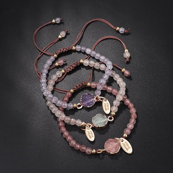Luxury Hnadmade Adjustable Natural Stone Link Bracelet 4 MM Faceted Beads Bracelets for Gift
Luxury Hnadmade Adjustable Natural Stone Link Bracelet 4 MM Faceted Beads Bracelets for Gift