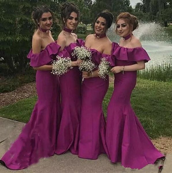 grape mermaid bridesmaid dresses neck strap ff shoulder ruffles country wedding guest dress satin pleats vestidos bridesmaid gowns, White;pink
grape mermaid bridesmaid dresses neck strap ff shoulder ruffles country wedding guest dress satin pleats vestidos bridesmaid gowns, White;pink