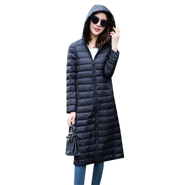 2018 women duck down jacket autumn winter ultra light down coat parkas female long hooded coats outerwear plus size 4xl ab1130, Black
2018 women duck down jacket autumn winter ultra light down coat parkas female long hooded coats outerwear plus size 4xl ab1130, Black