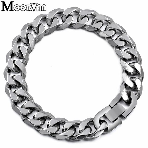 moorvan jewelry men bracelet cuban links & chains stainless steel bracelet for bangle male accessory wholesale b284, Black
moorvan jewelry men bracelet cuban links & chains stainless steel bracelet for bangle male accessory wholesale b284, Black