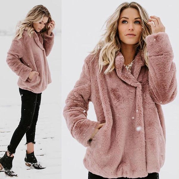 woolen sweater loose turndown collar winter warm coat with pockets women fleece jumper faux fur coat hoodie outwear ey*, Black
woolen sweater loose turndown collar winter warm coat with pockets women fleece jumper faux fur coat hoodie outwear ey*, Black