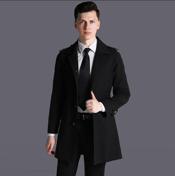 2017 new designer slim ingle-breasted trench coat men overcoat long sleeve mens clothing business outerwear, Tan;black
2017 new designer slim ingle-breasted trench coat men overcoat long sleeve mens clothing business outerwear, Tan;black