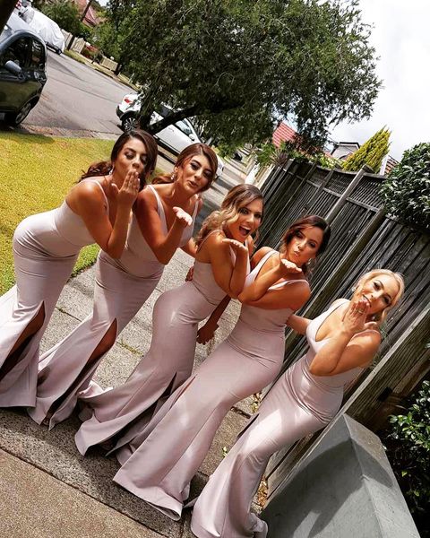2018 spaghetti straps mermaid bridesmaid dresses formal maid of honor dress wedding party gowns robes de demoiselle d'honneur, White;pink
2018 spaghetti straps mermaid bridesmaid dresses formal maid of honor dress wedding party gowns robes de demoiselle d'honneur, White;pink