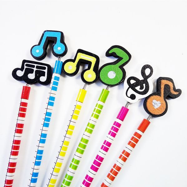 60 Pcs/lot Music Standard Pencils Happy Christmas Gift For Students Children Office Stationery School Writing Pen Supplies