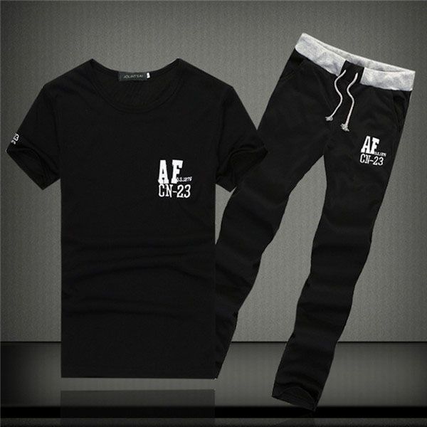 men clothing set summer sporting suit style short sleeve casual tracksuit sportswear fashion letter t shirt pant 2 pieces set 3xl, Gray
men clothing set summer sporting suit style short sleeve casual tracksuit sportswear fashion letter t shirt pant 2 pieces set 3xl, Gray