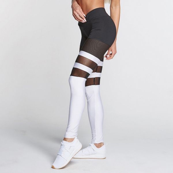 new autumn black white patchwork leggings women mesh splice pants female legging sporting fitness styles elastic workout trouser
new autumn black white patchwork leggings women mesh splice pants female legging sporting fitness styles elastic workout trouser