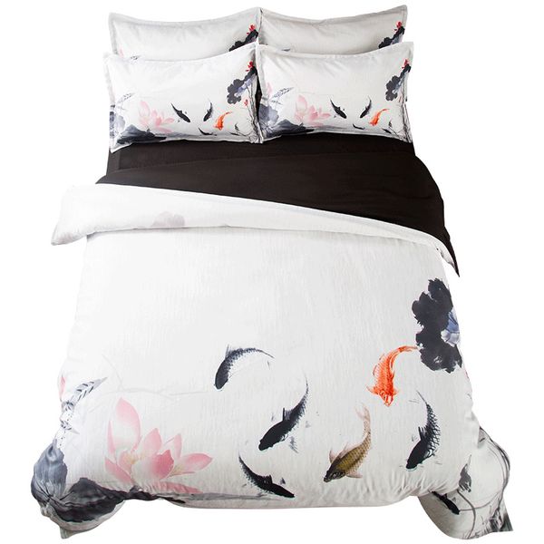 chinese style painting fish and lotus bedding set twin king size duvet cover bed sheets pillowcase textile sets
chinese style painting fish and lotus bedding set twin king size duvet cover bed sheets pillowcase textile sets