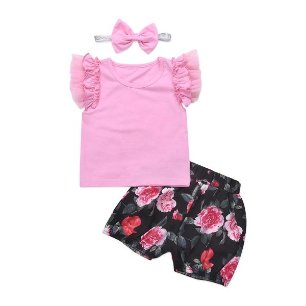 pudcoco flower 3pcs set newborn kids baby girls pink t-shirt + floral shorts headband summer outfits clothes, White
pudcoco flower 3pcs set newborn kids baby girls pink t-shirt + floral shorts headband summer outfits clothes, White
