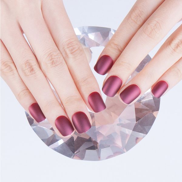 24pcs/set wine red full finished bride nail art tips short design full cover matte false nails beauty nail tools with glue, Red;gold
24pcs/set wine red full finished bride nail art tips short design full cover matte false nails beauty nail tools with glue, Red;gold