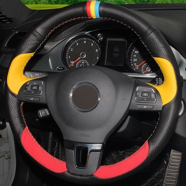 black yellow genuine leathe red suede car steering wheel cover for volkswagen vw gol tiguan passat b7 passat cc touran jetta mk6
black yellow genuine leathe red suede car steering wheel cover for volkswagen vw gol tiguan passat b7 passat cc touran jetta mk6