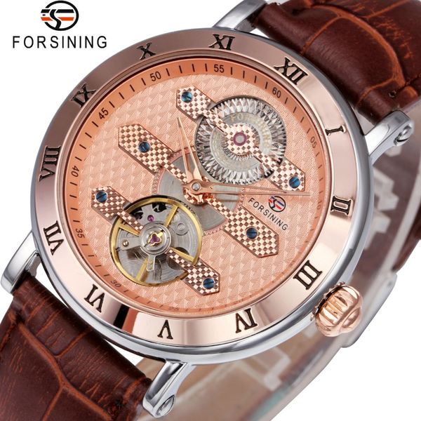 forsining royal unique automatic mechanical watches men genuine leather band roman number wristwatch, Slivery;brown
forsining royal unique automatic mechanical watches men genuine leather band roman number wristwatch, Slivery;brown