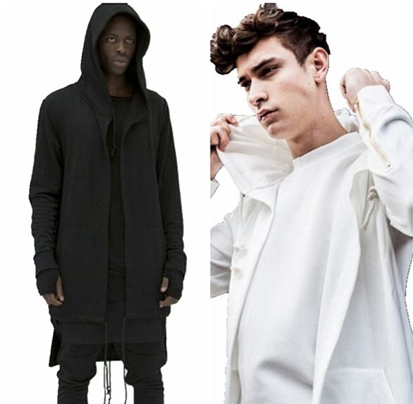 mens clothing autumn long jacket black white long length hoodies men drawstring cardigan high street clothes, Black;brown
mens clothing autumn long jacket black white long length hoodies men drawstring cardigan high street clothes, Black;brown