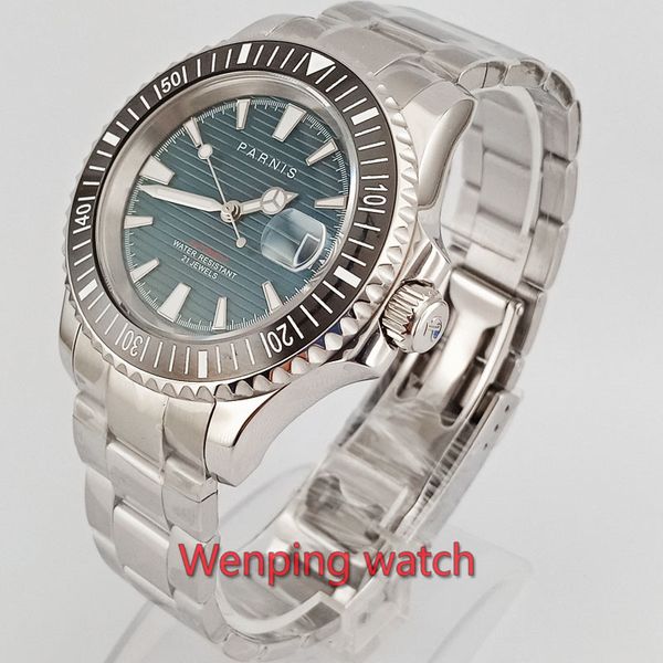 41mm watch ocean blue dial sapphire glass luminous date magnifier ceramic bezel miyota automatic wristwatch men luxury, Slivery;brown
41mm watch ocean blue dial sapphire glass luminous date magnifier ceramic bezel miyota automatic wristwatch men luxury, Slivery;brown