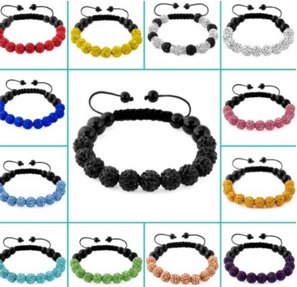 charm braided bracelet 10mm crystal pave disco ball braid bracelets jewelry, Black
charm braided bracelet 10mm crystal pave disco ball braid bracelets jewelry, Black