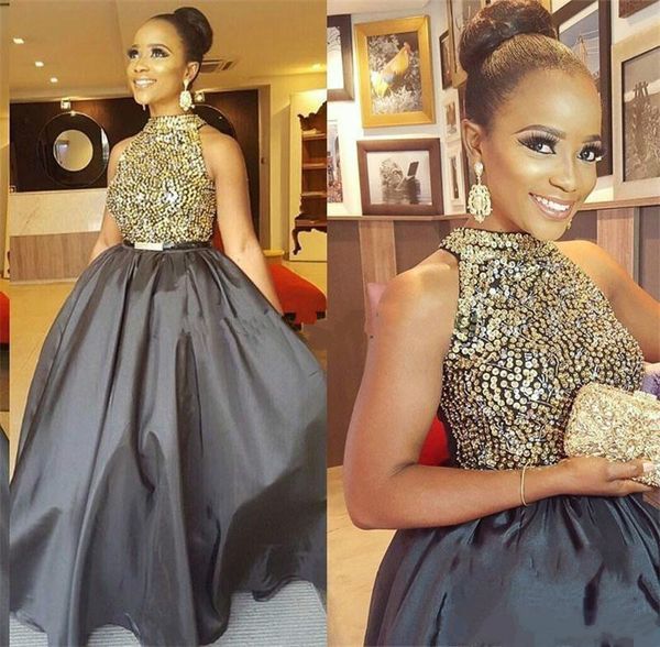 stunning beaded crystal halter high neck evening gowns a line stain long prom dresses dubai formal party dress vestidos de festa, Black;red
stunning beaded crystal halter high neck evening gowns a line stain long prom dresses dubai formal party dress vestidos de festa, Black;red