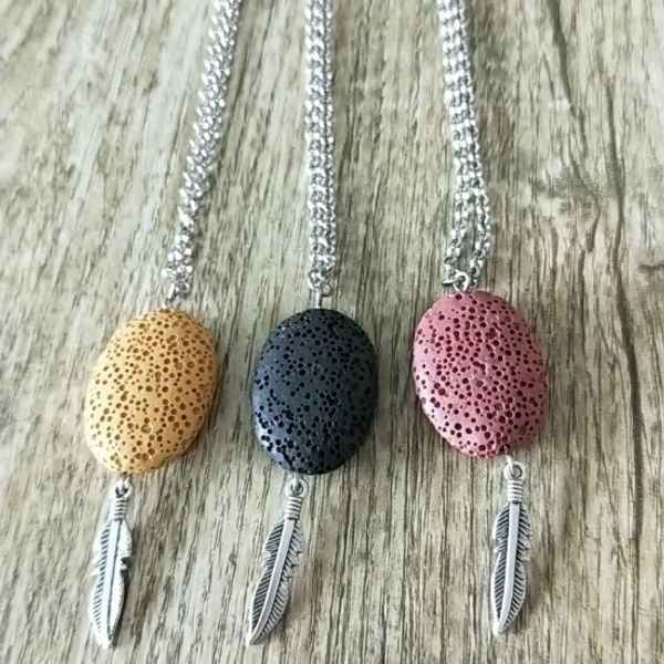 fashion oval lava stone leaf necklace volcanic rock aromatherapy essential oil diffuser necklace for women jewelry, Silver
fashion oval lava stone leaf necklace volcanic rock aromatherapy essential oil diffuser necklace for women jewelry, Silver