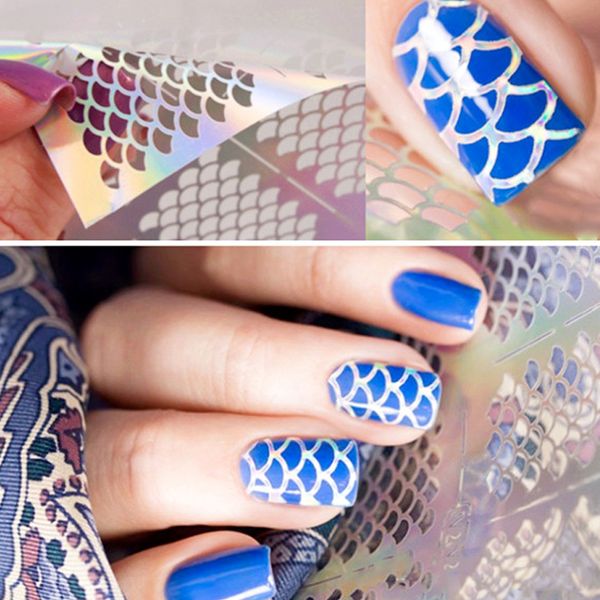 12 tips/sheet fish scale nail vinyls nail art manicure stencil stickers jv203 # 23525, Black
12 tips/sheet fish scale nail vinyls nail art manicure stencil stickers jv203 # 23525, Black