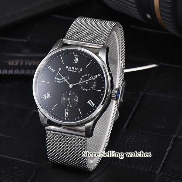 42mm black dial seagull power reverse date small second automatic men's watch, Slivery;brown
42mm black dial seagull power reverse date small second automatic men's watch, Slivery;brown