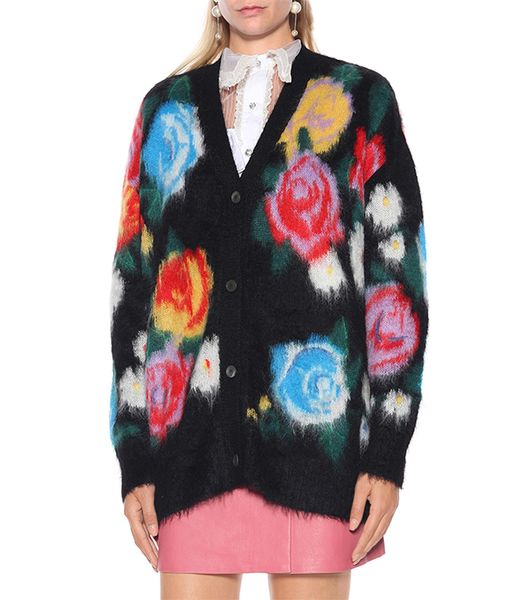 brand designer women mohair cardigan sweaters 2018 autumn winter fashion v neck single breasted flowers jacquard wool loose jumpers coats, White;black
brand designer women mohair cardigan sweaters 2018 autumn winter fashion v neck single breasted flowers jacquard wool loose jumpers coats, White;black