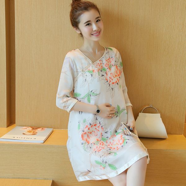 pregnant women dress chiffon blouse summer models 2017 pregnant women cheongsam sleeves sleeves shirt chiffon shirt in the long, White
pregnant women dress chiffon blouse summer models 2017 pregnant women cheongsam sleeves sleeves shirt chiffon shirt in the long, White