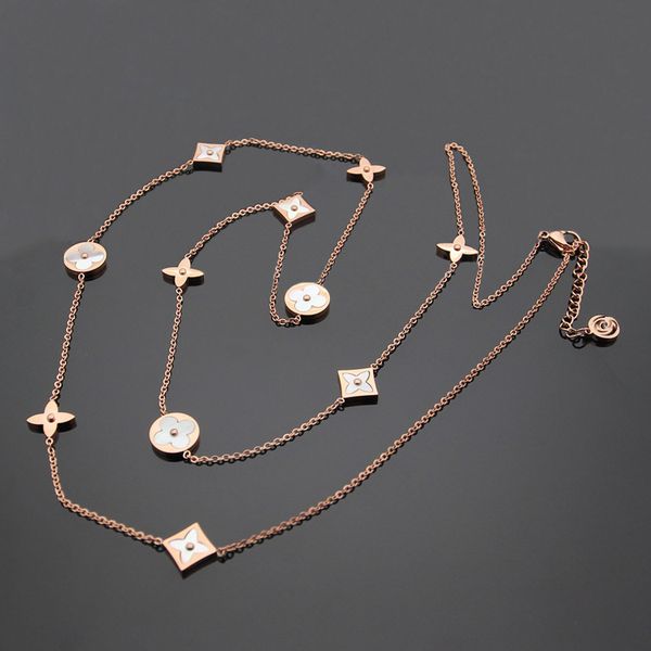 2018 factory price 316l titanium teel brand name necklace with eleven hell flower in 97cm length for women and girl friend gift hipp
2018 factory price 316l titanium teel brand name necklace with eleven hell flower in 97cm length for women and girl friend gift hipp