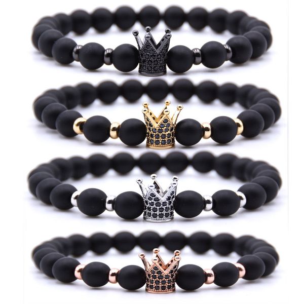 4 color black 8mm beads natural stone bracelets healing balance energy crown bracelet for men women stretch yoga jewelry birthday gift h802f
4 color black 8mm beads natural stone bracelets healing balance energy crown bracelet for men women stretch yoga jewelry birthday gift h802f