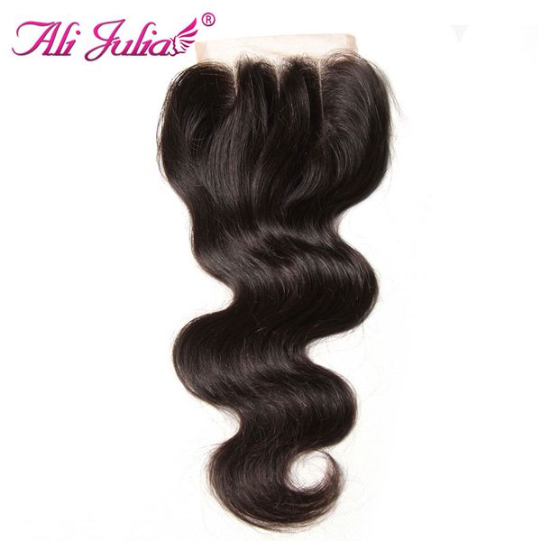 ali julia brazilian body wave three part human hair lace closure 4*4 inches non remy 120% density can match hair bundles, Black;brown
ali julia brazilian body wave three part human hair lace closure 4*4 inches non remy 120% density can match hair bundles, Black;brown