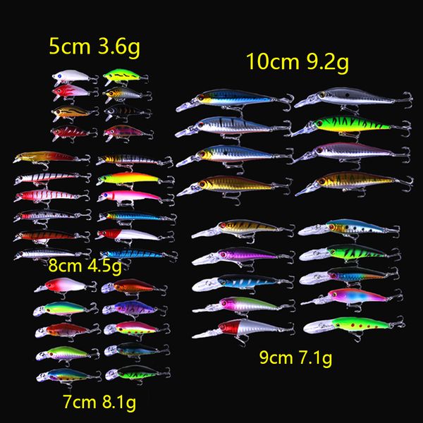 48pcs fishing lure set mixed 5 model minnow lure isca artificial professional crankbait pesca wobblers bass carp fishing tackle
48pcs fishing lure set mixed 5 model minnow lure isca artificial professional crankbait pesca wobblers bass carp fishing tackle