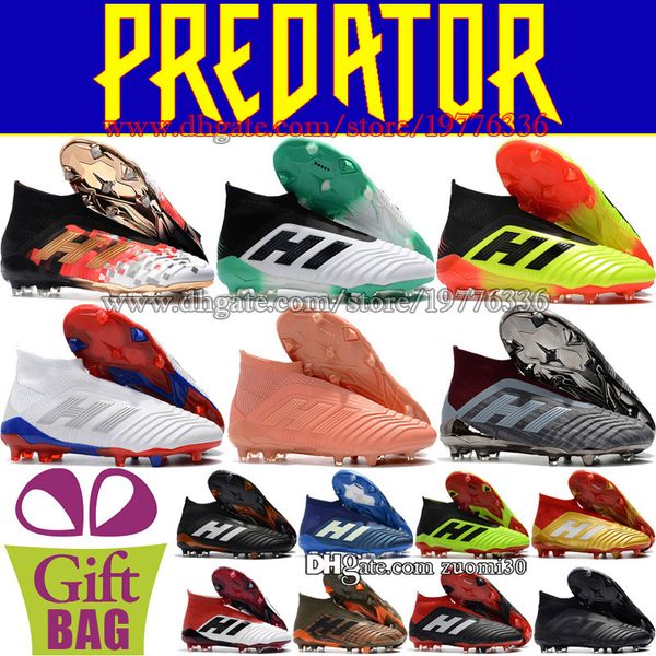 Original Predator 18 FG Leather Soccer Shoes Boots Mens High Ankle Soccer Cleats Socks Outdoor Predator Football Shoes For Cheap Size 39-46
Original Predator 18 FG Leather Soccer Shoes Boots Mens High Ankle Soccer Cleats Socks Outdoor Predator Football Shoes For Cheap Size 39-46