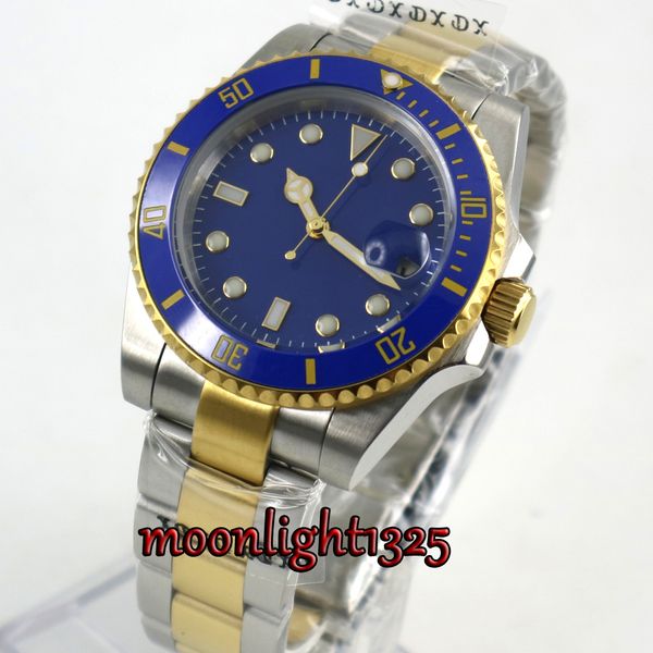 golden plated bliger 40mm blue sterile dial sapphire glass ceramic bezel automatic movement men's watch men, Slivery;brown
golden plated bliger 40mm blue sterile dial sapphire glass ceramic bezel automatic movement men's watch men, Slivery;brown