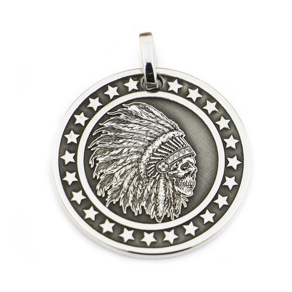 linsion stars round 999 sterling silver indian chief skull mens biker pendant 9x303 jp
linsion stars round 999 sterling silver indian chief skull mens biker pendant 9x303 jp
