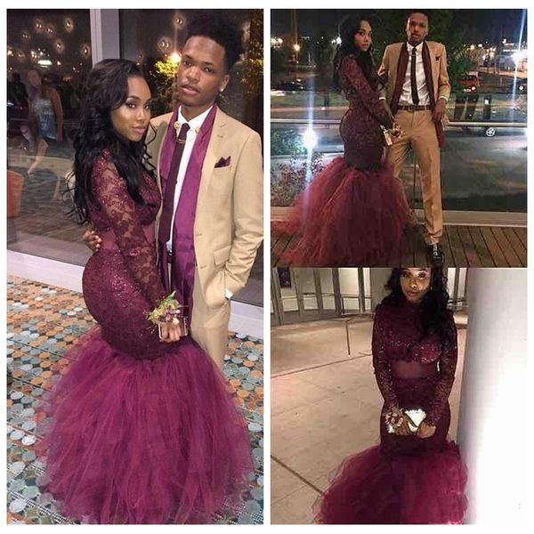 2018 high neck lace mermaid prom dresses dubai long sleeves slim evening party gowns red carpet vestidos de soiree custom tulle skirt, Black
2018 high neck lace mermaid prom dresses dubai long sleeves slim evening party gowns red carpet vestidos de soiree custom tulle skirt, Black