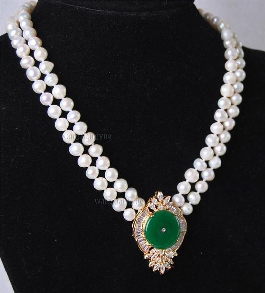 beautiful 2rows white pearl green jade pendant necklace<<< ing, Silver
beautiful 2rows white pearl green jade pendant necklace<<< ing, Silver