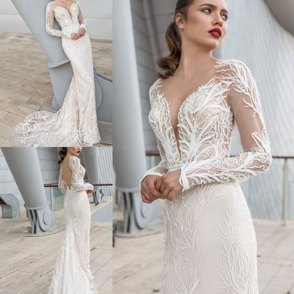 riki dalal 2022 wedding dresses spring long sleeve lace applique beaded backless sweep train wedding dresses, White
riki dalal 2022 wedding dresses spring long sleeve lace applique beaded backless sweep train wedding dresses, White