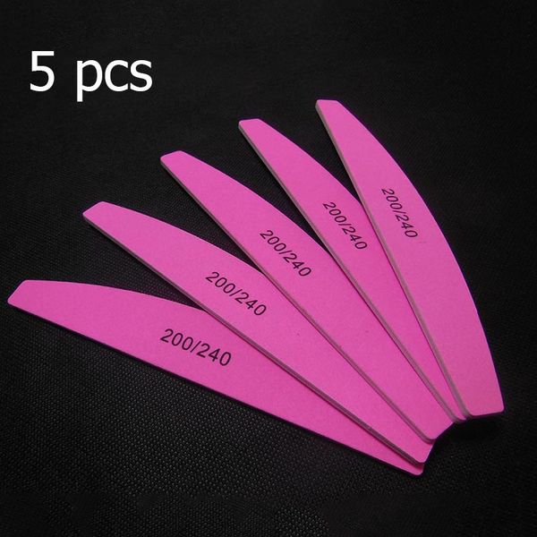 5 pcs/lot double side pink half moon shape nail file 200/240 grit resistant ues polishing stirp nail file foam emery board
5 pcs/lot double side pink half moon shape nail file 200/240 grit resistant ues polishing stirp nail file foam emery board