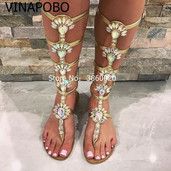 bohemia flat clip toe sandals summer bling bling crystal decor women's shoes ankle rhinestone knee high gladiator sandals boots, Black
bohemia flat clip toe sandals summer bling bling crystal decor women's shoes ankle rhinestone knee high gladiator sandals boots, Black