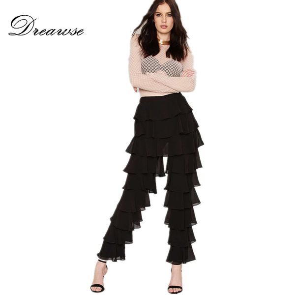 dreawse casual loose black trend personality mid waist tiered ruffle slim vintage elegant long flare pants tower pants d9875, Black;white
dreawse casual loose black trend personality mid waist tiered ruffle slim vintage elegant long flare pants tower pants d9875, Black;white
