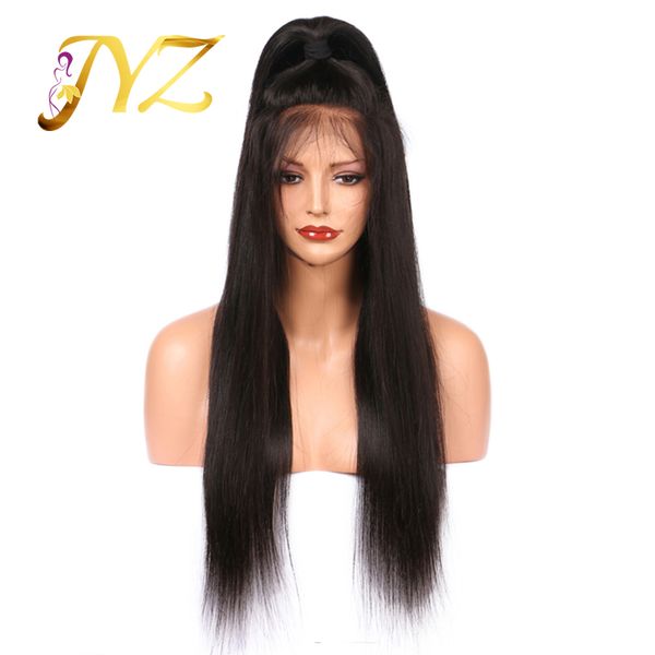 jyz silky straight lace wig pre plucked natural color 13x4 front human hair wigs remy human hair wigs for black women, Black;brown
jyz silky straight lace wig pre plucked natural color 13x4 front human hair wigs remy human hair wigs for black women, Black;brown