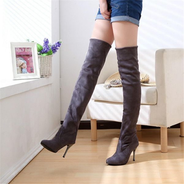 sarairis 2018 wholesale large size 43 women's party prom boots shoes thin high heels over the knee boots shoes woman, Black
sarairis 2018 wholesale large size 43 women's party prom boots shoes thin high heels over the knee boots shoes woman, Black