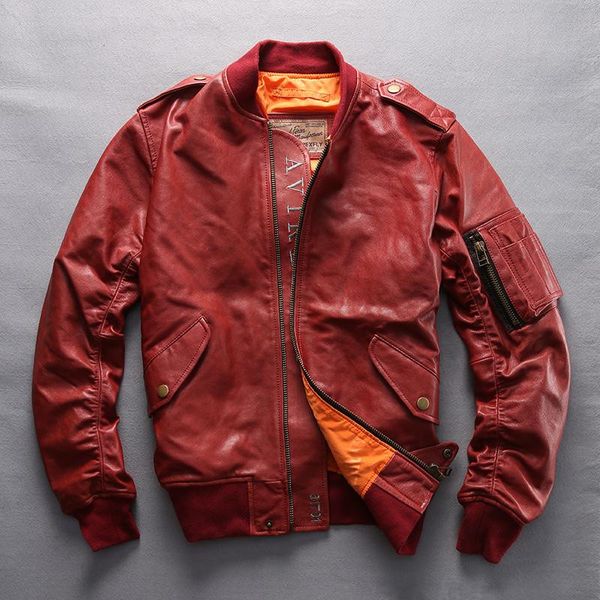 6xl 5xl 4xl avirexfly sheepskin leather jackets baseball uniform motorcycle leather jacket flight jackets, Black
6xl 5xl 4xl avirexfly sheepskin leather jackets baseball uniform motorcycle leather jacket flight jackets, Black