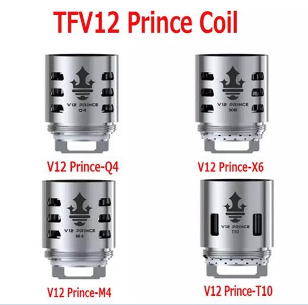 

2018 sale smok tfv12 prince cloud beast coil head v12 q4 x6 t10 m4 replacement coils massive vapor vape core tank 100% authentic smok tech