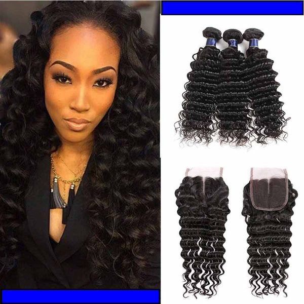 малайзии девы плетение волос глубокая волна 3 связки с закрытием кружева бразильские девственные волосы 3 связки с закрытием кружева 4x4 деш, Black;brown 
малайзии девы плетение волос глубокая волна 3 связки с закрытием кружева бразильские девственные волосы 3 связки с закрытием кружева 4x4 деш, Black;brown