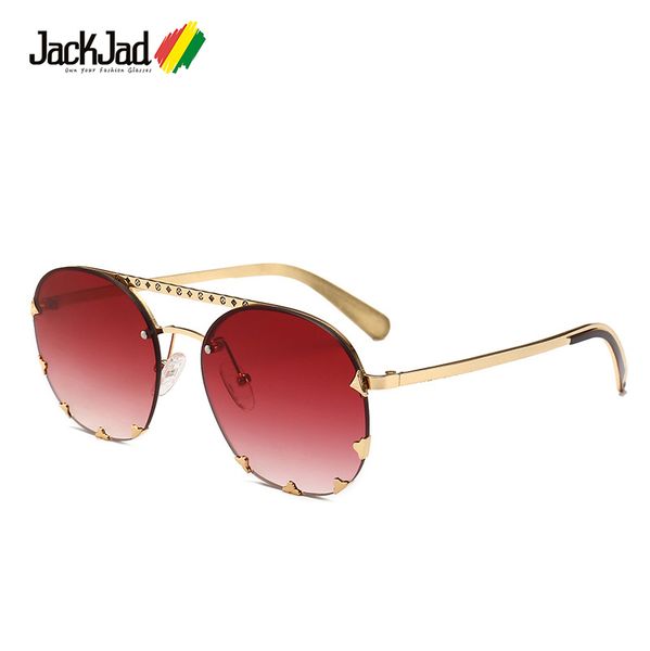 jackjad fashion rivets decoration vintage round sunglasses women brand gradient sun glasses 2402, White;black
jackjad fashion rivets decoration vintage round sunglasses women brand gradient sun glasses 2402, White;black