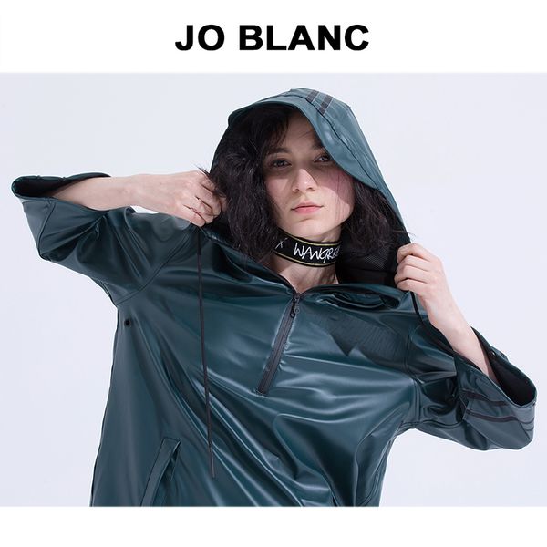 jo blanc fisherman waterproof pullover coat | fashion raincoat | street style dark spruce, Tan;black