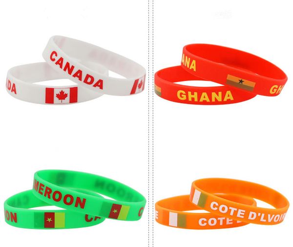 47 country russia world cup silicone bracelets with national flags sports wristband football fans silicone bracelet souvenir gift, Golden;silver
47 country russia world cup silicone bracelets with national flags sports wristband football fans silicone bracelet souvenir gift, Golden;silver