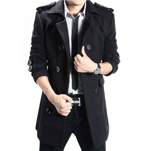 plus size male dust coat fashion single breasted long jacket men casual slim fit trench men young overcoat, Black
plus size male dust coat fashion single breasted long jacket men casual slim fit trench men young overcoat, Black